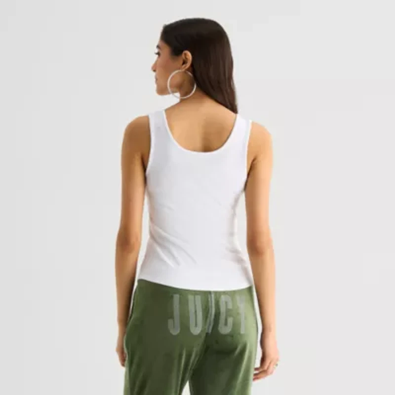 Juicy By Couture Womens Juniors U Neck Sleeveless Tank Top