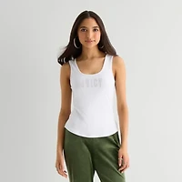 Juicy By Couture Womens Juniors U Neck Sleeveless Tank Top
