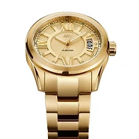JBW Bond Mens Diamond-Accent Gold-Tone Stainless Steel Watch J6311A