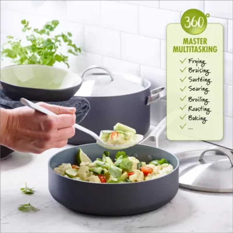 GreenPan Paris Pro Hard Anodized Ceramic Non-Stick 2-pc. Open Frypan Set