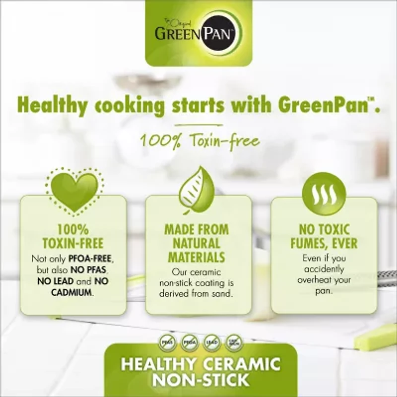 GreenPan Lima Hard Anodized Ceramic Non-Stick 2pc. Open Saucepan Set
