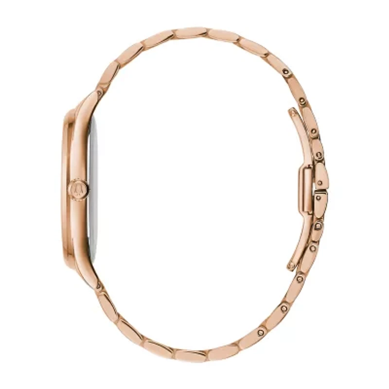 Bulova Classic Womens Rose Goldtone Stainless Steel Bracelet Watch 97p152