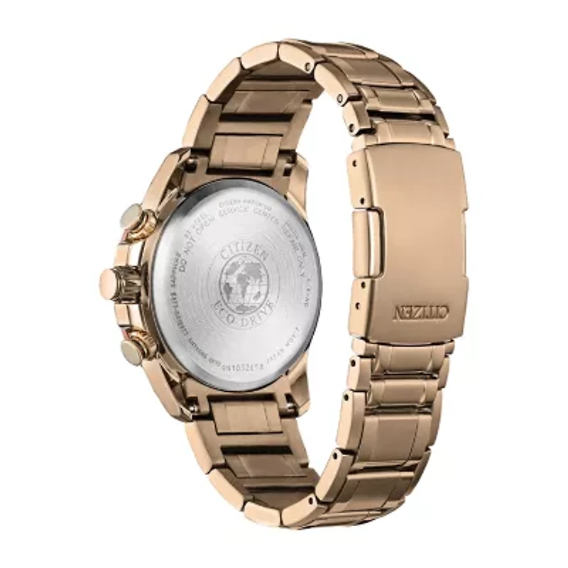 Citizen Pcat Mens Rose Goldtone Stainless Steel Bracelet Watch Cb5896-54x