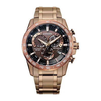 Citizen Pcat Mens Rose Goldtone Stainless Steel Bracelet Watch Cb5896-54x