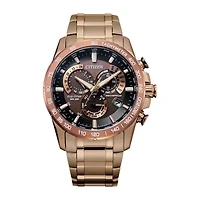Citizen Pcat Mens Rose Goldtone Stainless Steel Bracelet Watch Cb5896-54x