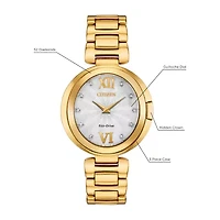 Citizen Capella Womens Gold Tone Stainless Steel Bracelet Watch Ex1512-53a