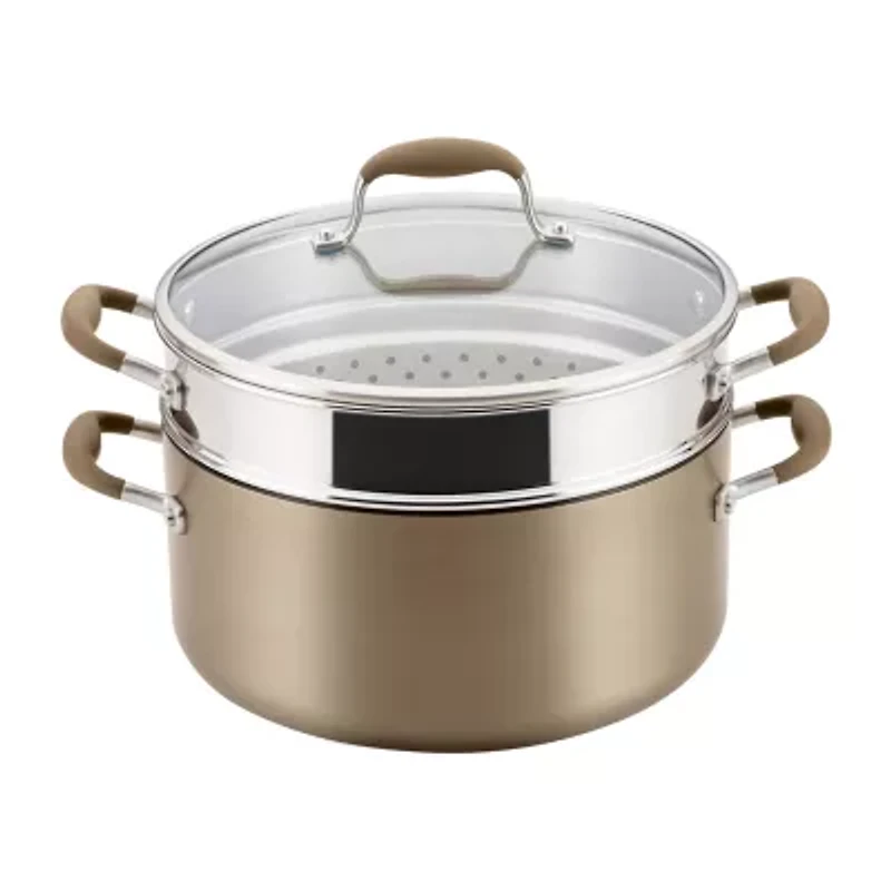 Anolon Advanced Home Hard Anodized Wide Stockpot with Steamer Insert Set
