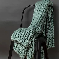 Your Lifestyle By Donna Sharp Chunky Knitted Reversible Lightweight Throw