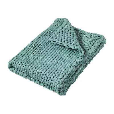 Your Lifestyle By Donna Sharp Chunky Knitted Reversible Lightweight Throw