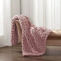 Your Lifestyle By Donna Sharp Chenille Knitted Reversible Lightweight Throw