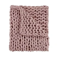 Your Lifestyle By Donna Sharp Chenille Knitted Reversible Lightweight Throw