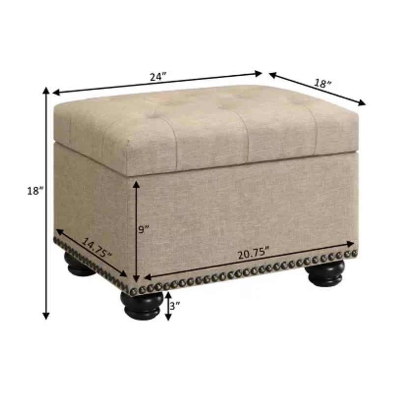 Designs4comfort 5th Avenue Storage Ottoman