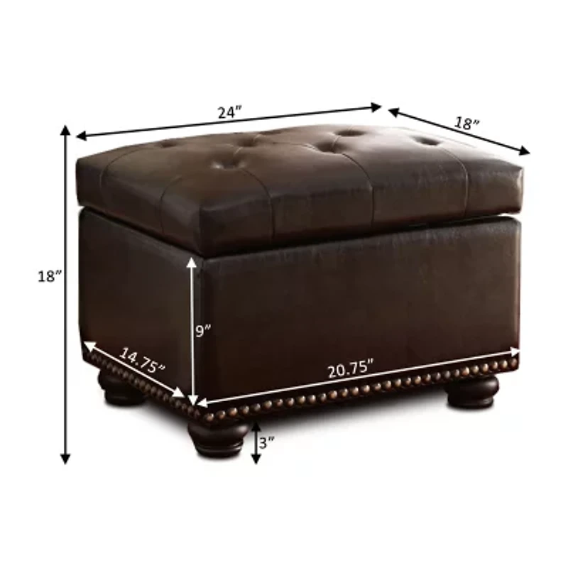 Designs4comfort 5th Avenue Storage Ottoman
