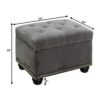 Designs4comfort 5th Avenue Tufted Storage Ottoman