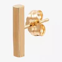 Gold Opulence 14K Gold 12.7mm Square Single Stud Earring