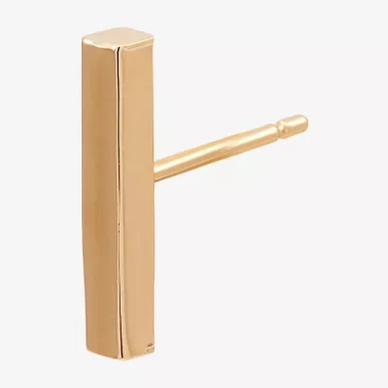 Gold Opulence 14K Gold 12.7mm Square Single Stud Earring