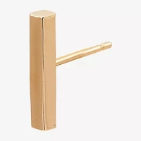 Gold Opulence 14K Gold 12.7mm Square Single Stud Earring