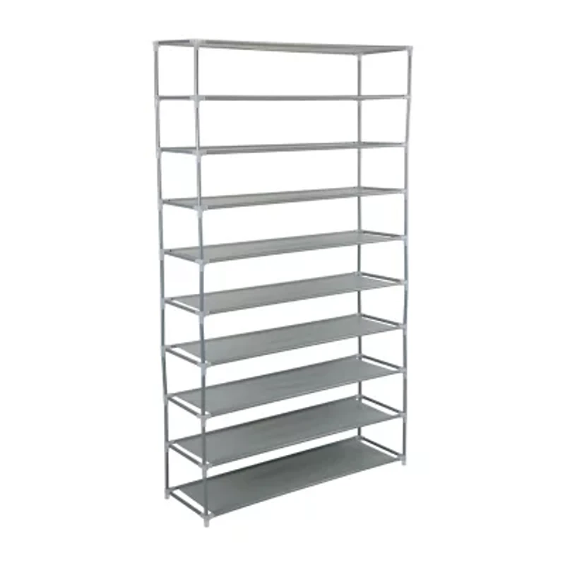 Simplify 10-Shelf Metal Shoe Rack