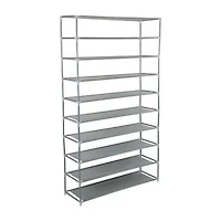 Simplify 10-Shelf Metal Shoe Rack