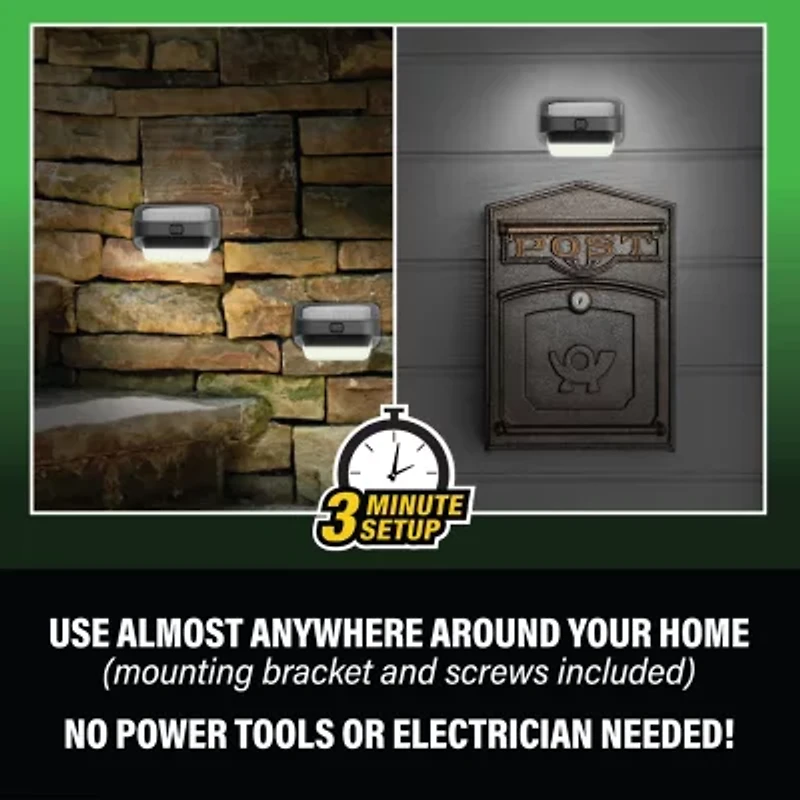 Bell + Howell Color Changing Solar Fence Lights - 4 Pack