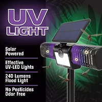 Bell + Howell Monster Solar Zapper 2-in-1 Floodlight Solar Bug Zapper