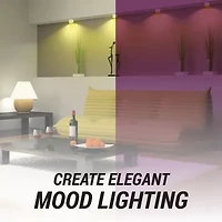 Bell + Howell Color Changing LED Puck Lights with Dimmable Feature and Includes Remote Control