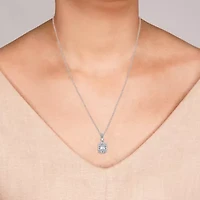 (G-H / Si1-I1) Womens 3/4 CT. T.W. Lab Grown White Diamond 10K White Gold 18 Inch Pendant Necklace