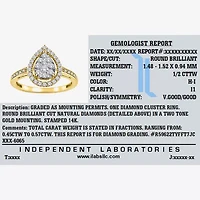 Womens 1/2 CT. T.W. Natural White Diamond 14K Two Tone Gold Cocktail Ring
