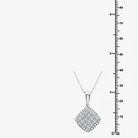 (H-I / Si2-I1) Womens 1 1/2 CT. T.W. Lab Grown White Diamond 10K White Gold Diamond 18 Inch Pendant Necklace