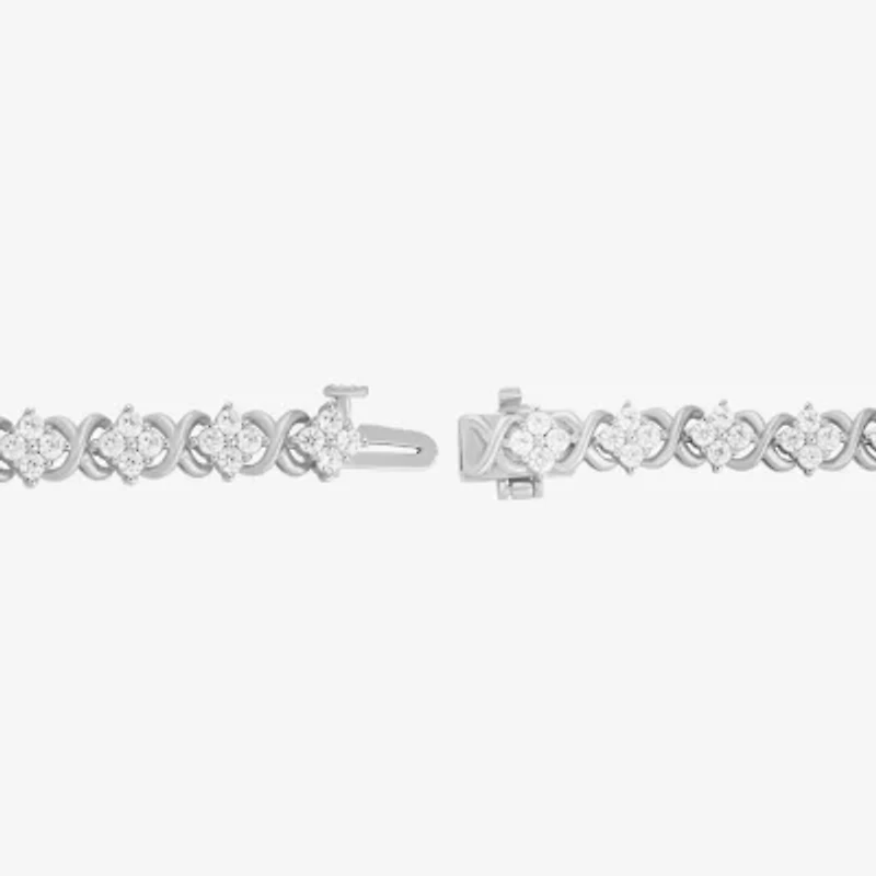 Womens 3 CT. T.W. Lab Grown White Diamond 10K Gold Tennis Bracelet