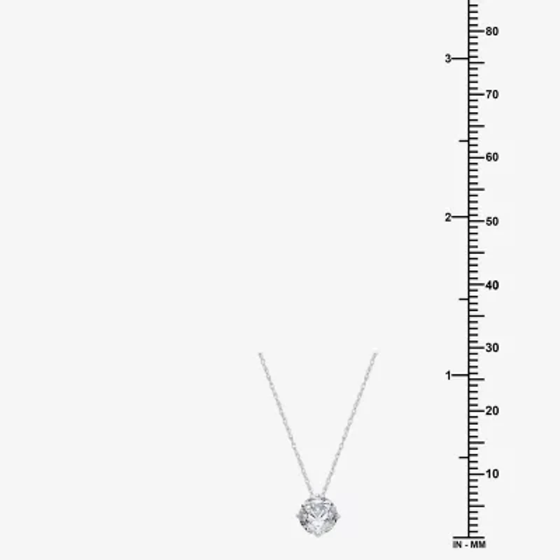 Ever Star (H-I / Si2-I1) Womens 1/ CT. T.W. Lab Grown White Diamond 10K Gold Round Pendant Necklace
