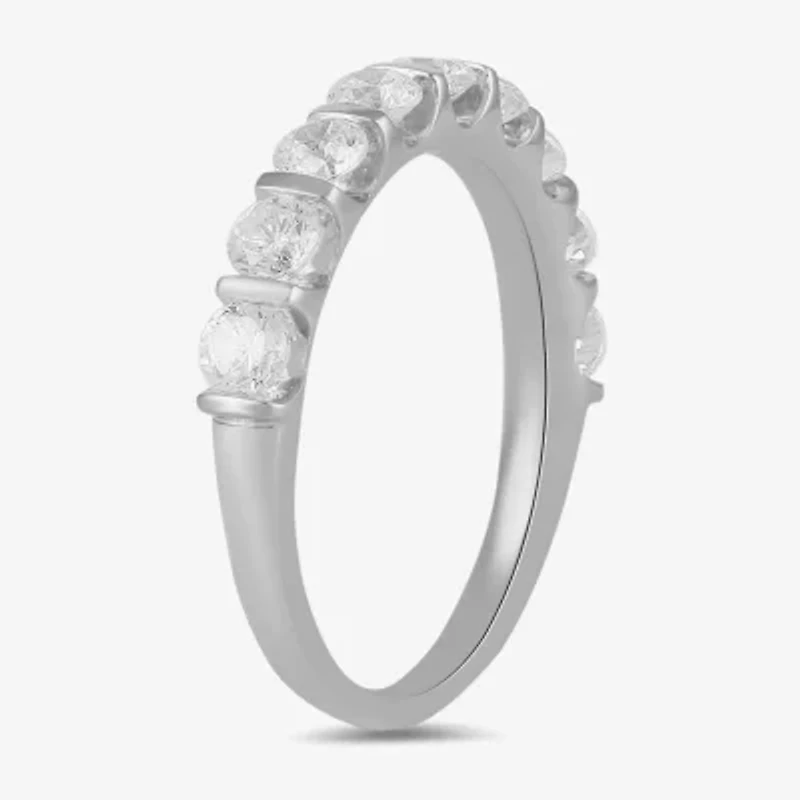 Womens 1 CT. T.W. Lab Grown White Diamond 10K Gold Band