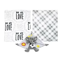 3 Stories Trading Company 3-pc. Baby Blanket and Toy Set