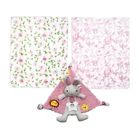 3 Stories Trading Company 3-pc. Baby Blanket and Toy Set