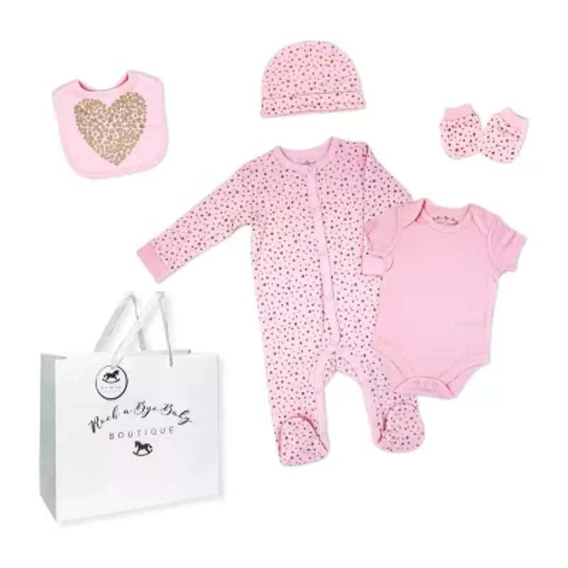 3 Stories Trading Company Baby Girls 5-pc.Layette Set