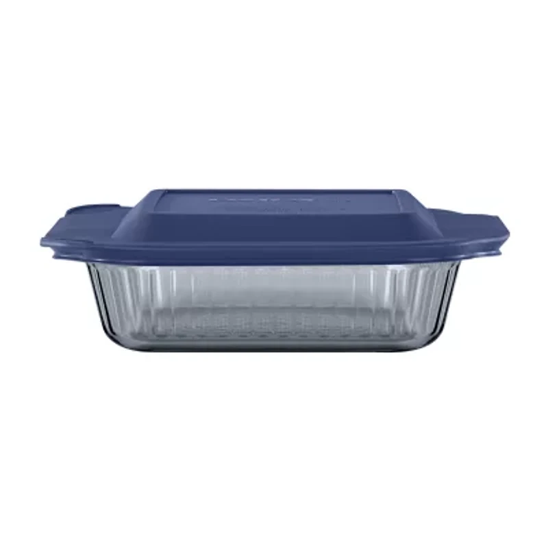 Pyrex Sculpted Tinted 8" Square Glass Baking Dish