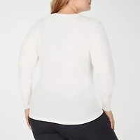 Cuddl Duds Womens Softwear Plus Crew Neck Long Sleeve Thermal Shirt