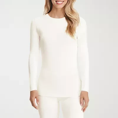 Cuddl Duds Womens Softwear Crew Neck Long Sleeve Thermal Shirt