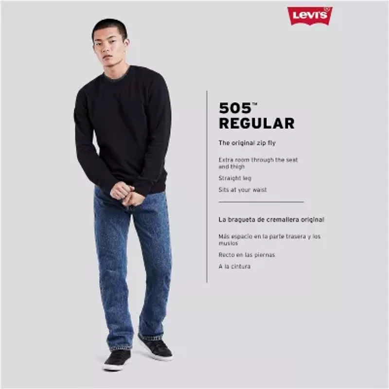 Levi's Mens 505 Stretch Fabric Straight Leg Regular Fit Jean