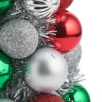 North Pole Trading Co. Red Green Ornament Tree Christmas Tabletop Decor