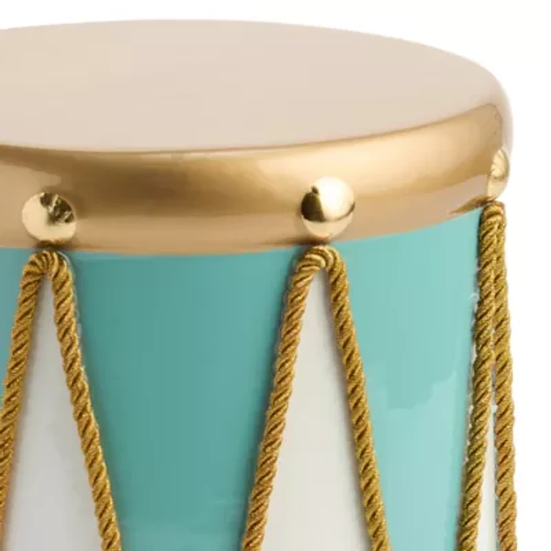 North Pole Trading Co. 8in Drum Christmas Tabletop Decor