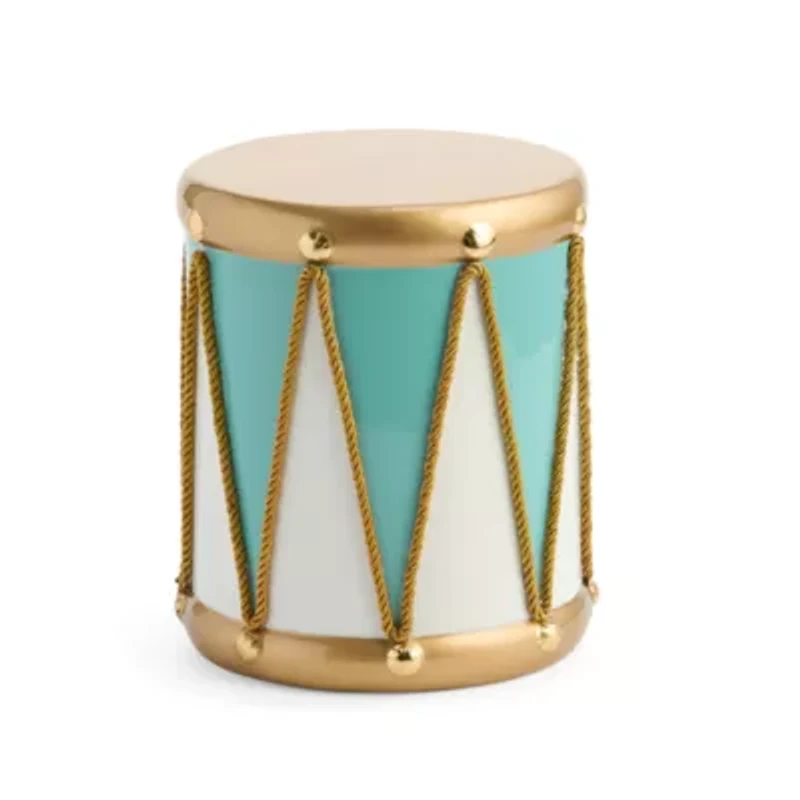 North Pole Trading Co. 8in Drum Christmas Tabletop Decor