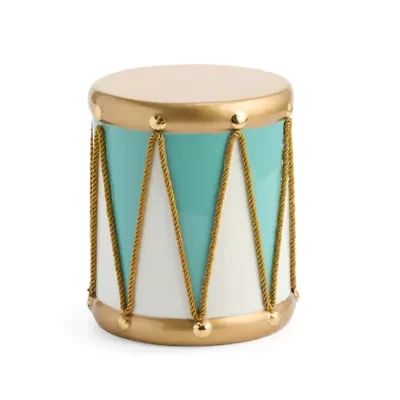North Pole Trading Co. 8in Drum Christmas Tabletop Decor