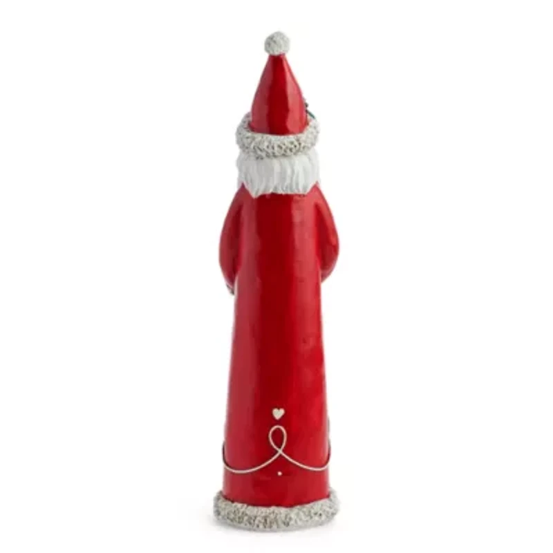 North Pole Trading Co. Red Resin Santa Christmas Tabletop Decor