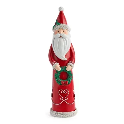 North Pole Trading Co. Red Resin Santa Christmas Tabletop Decor
