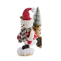 North Pole Trading Co. Skating Mini Snowman Christmas Tabletop Decor