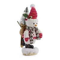 North Pole Trading Co. Skating Mini Snowman Christmas Tabletop Decor