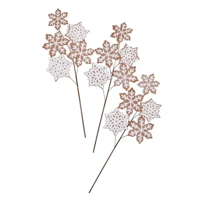 North Pole Trading Co. Gingerbread Snowflake Set 3-pc. Christmas Ornament