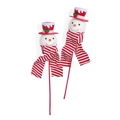 North Pole Trading Co. Snowman Head Set 2-pc. Christmas Ornament