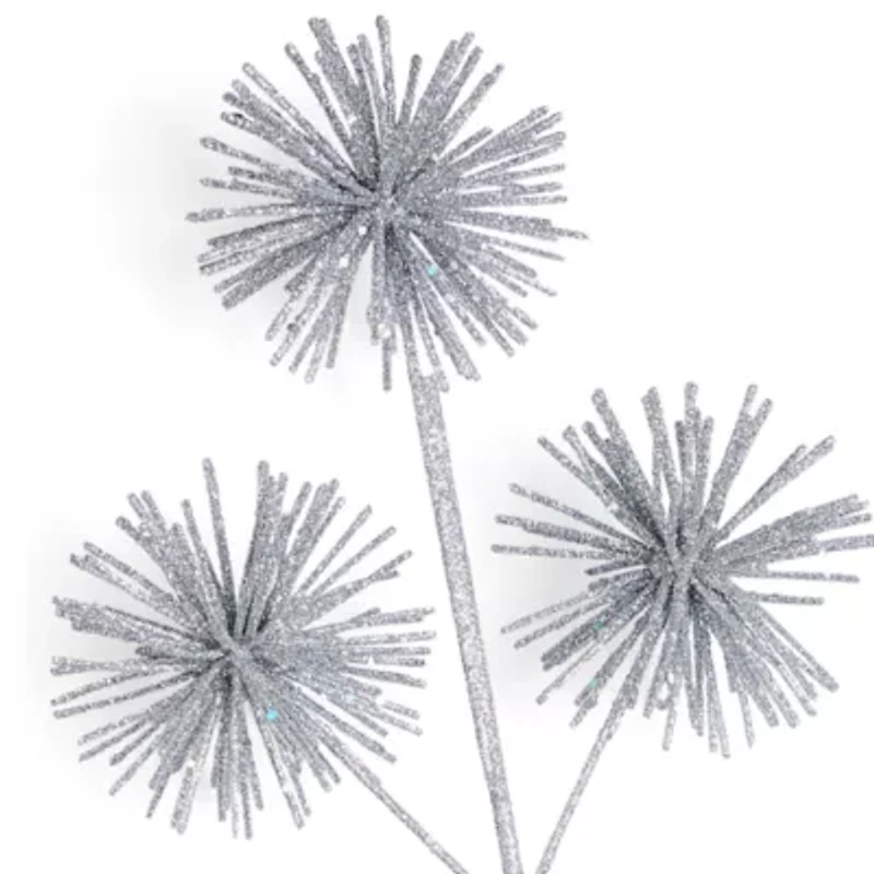 North Pole Trading Co. White Starburst Set 2-pc. Pick